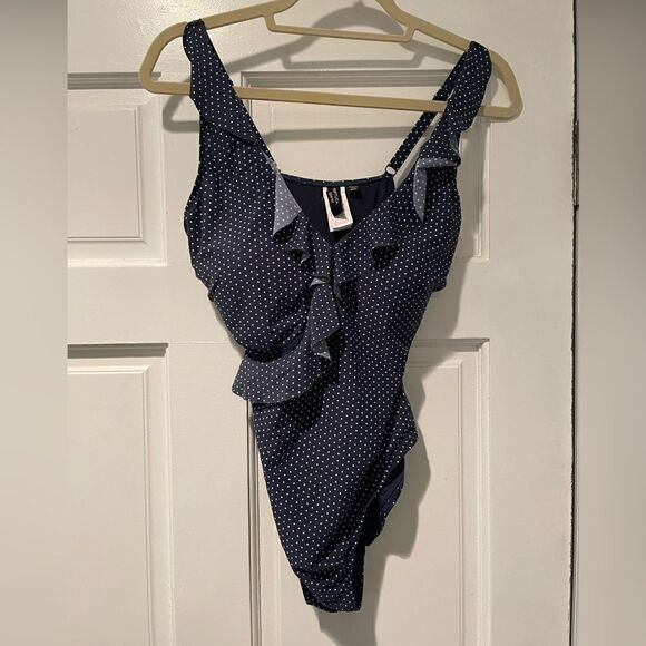 NIPTUCK Swim Navy One Piece Size 8 - Picture 1 of 9